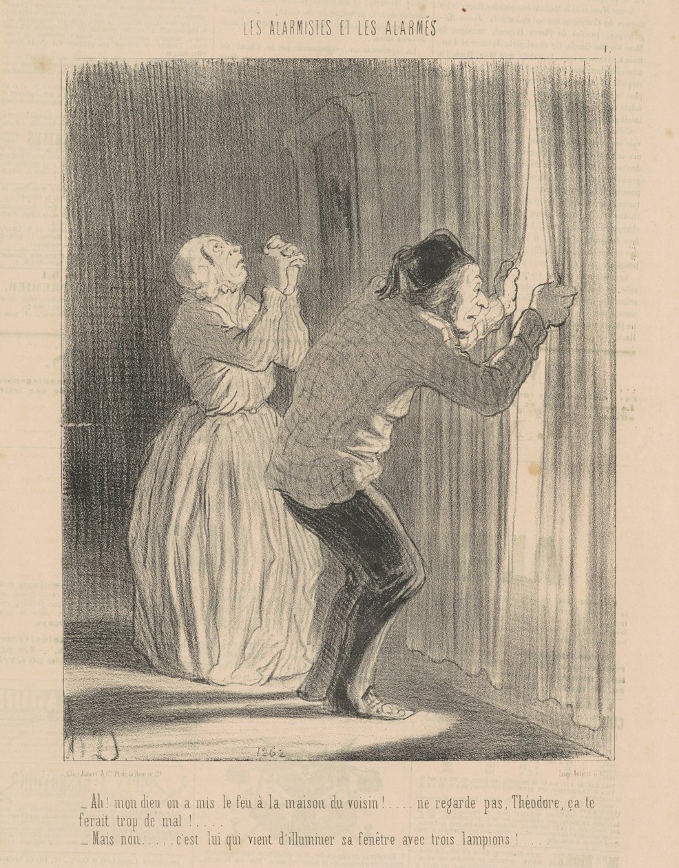 Ah! Jumalauta, sytytimme naapurin talon tuleen... tekijältä Honoré Daumier