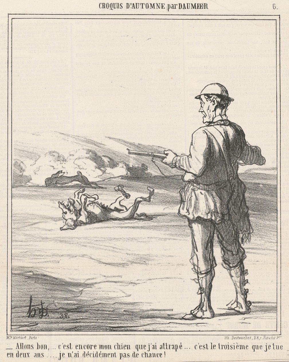 Tule...se on taas minun koirani... tekijältä Honoré Daumier
