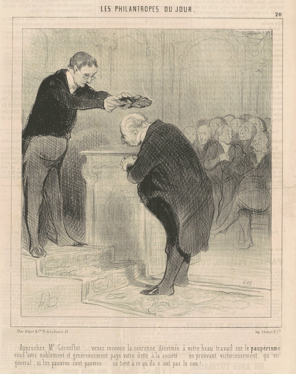 Lähesty herra Gérenflotia ... tule ja vastaanota ... tekijältä Honoré Daumier