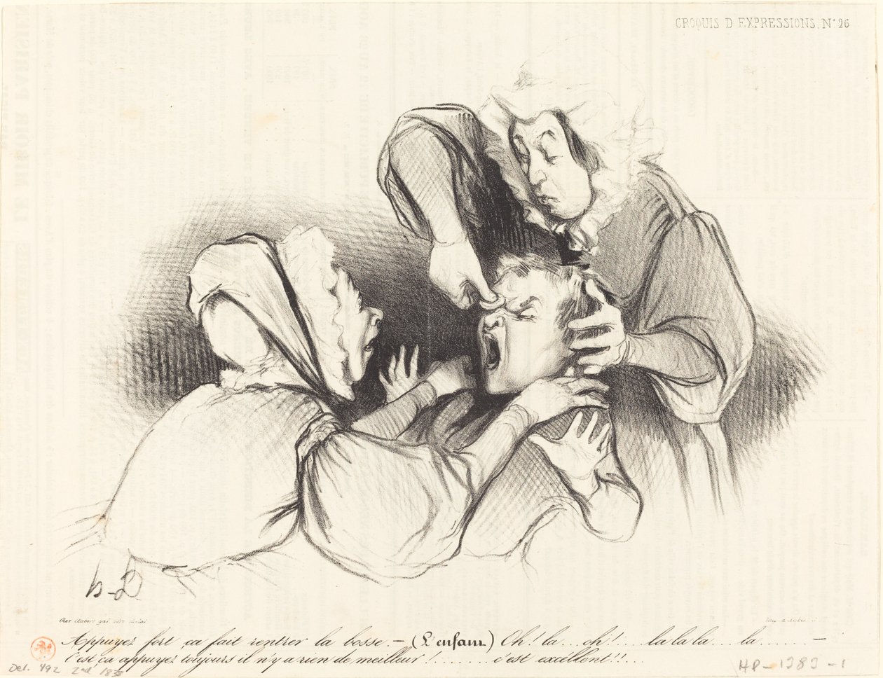 Paina kovaa, se saa kolarin menemään sisään... tekijältä Honoré Daumier