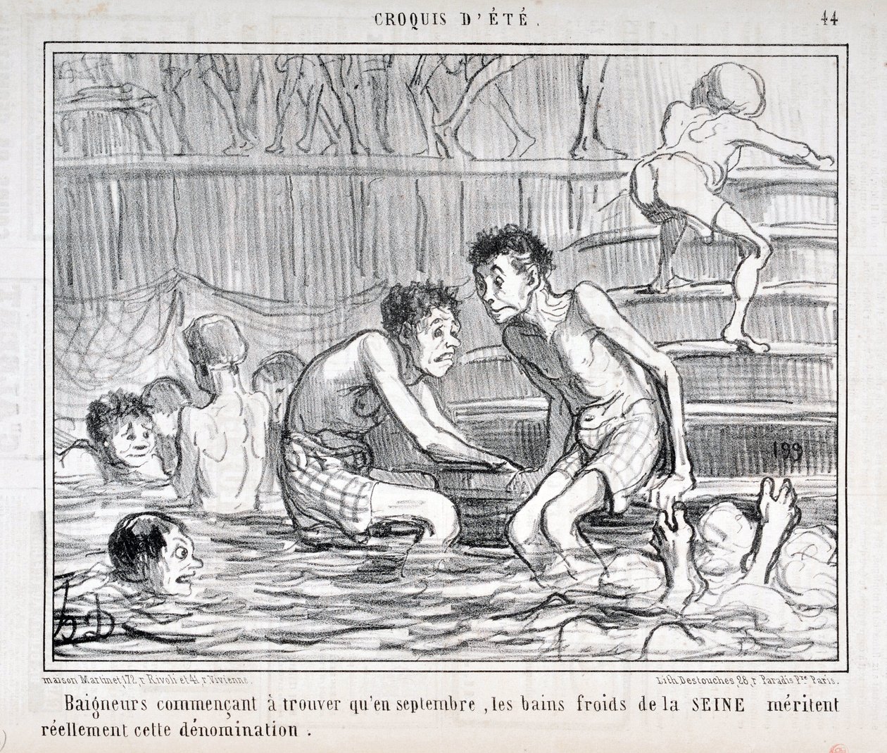 Honore Daumierin (1808-1879) Charivarin taidetta on vuodelta 1858: Serie CRUQUIS D