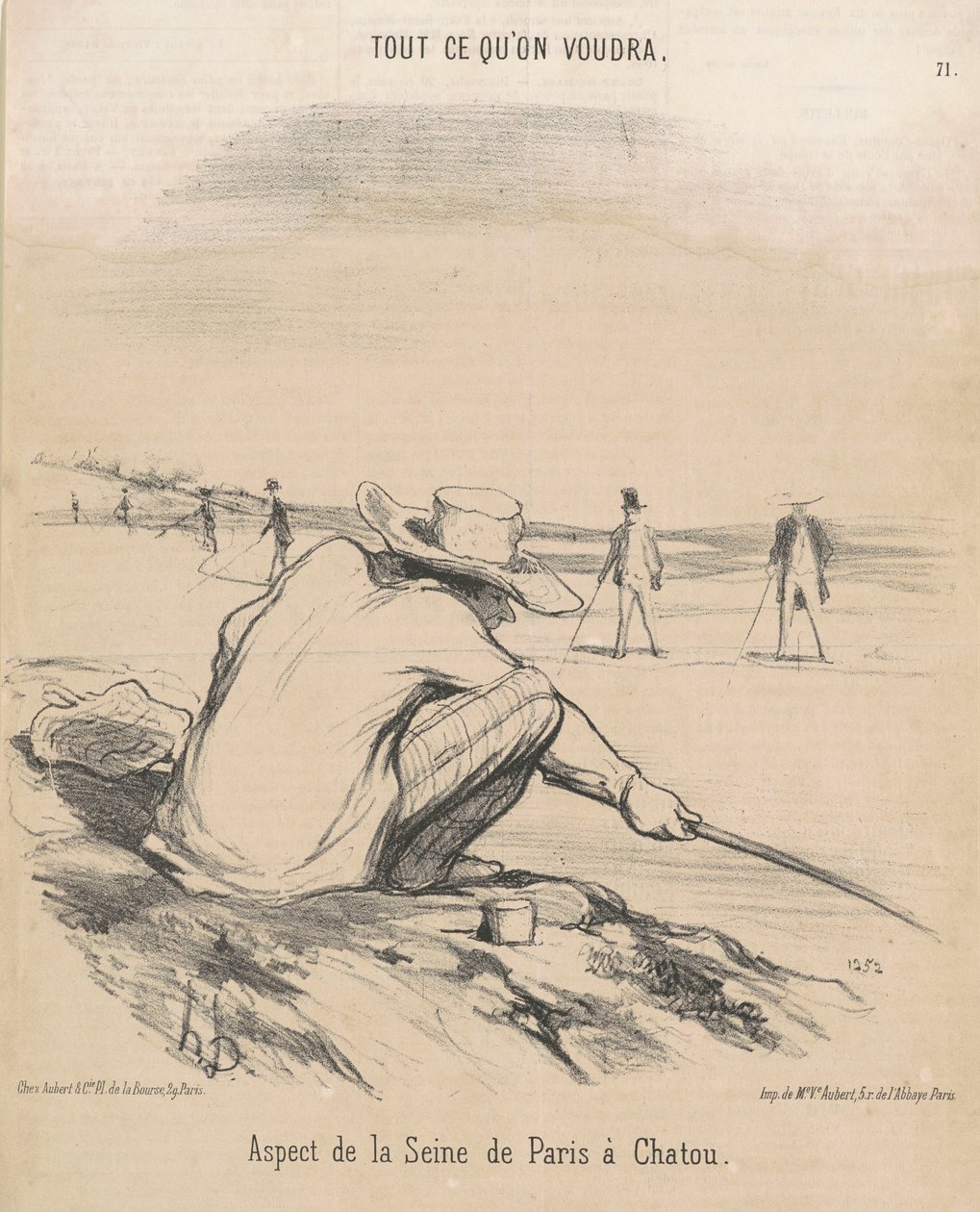 Seinen osa Pariisista chatouhun tekijältä Honoré Daumier