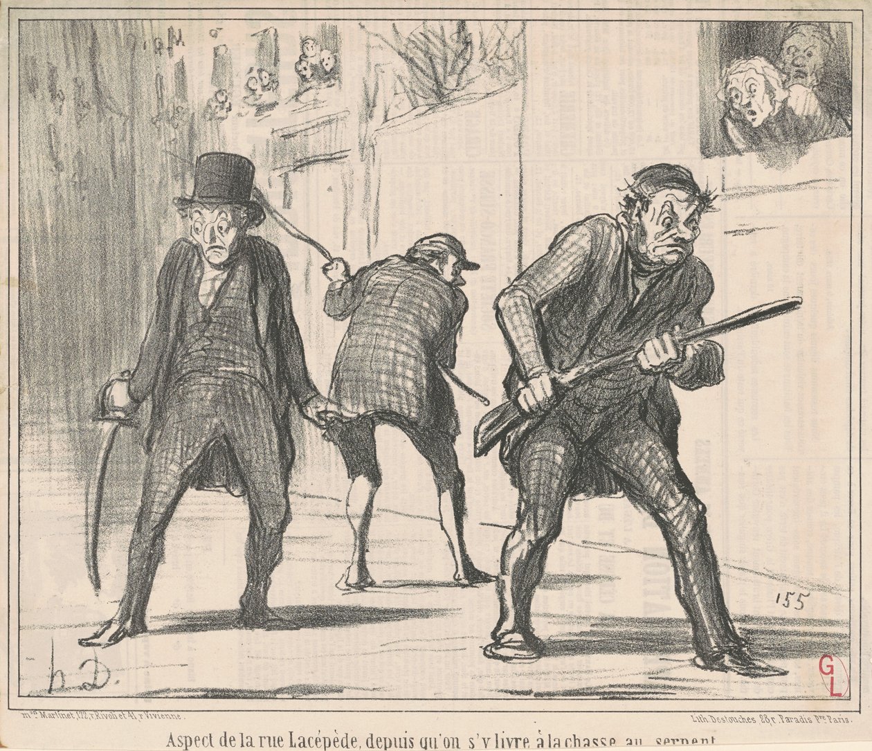 Rue Lacépèden puoli ... tekijältä Honoré Daumier