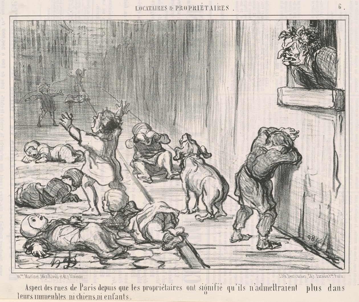 Pariisin katujen esiintyminen vuodesta... tekijältä Honoré Daumier