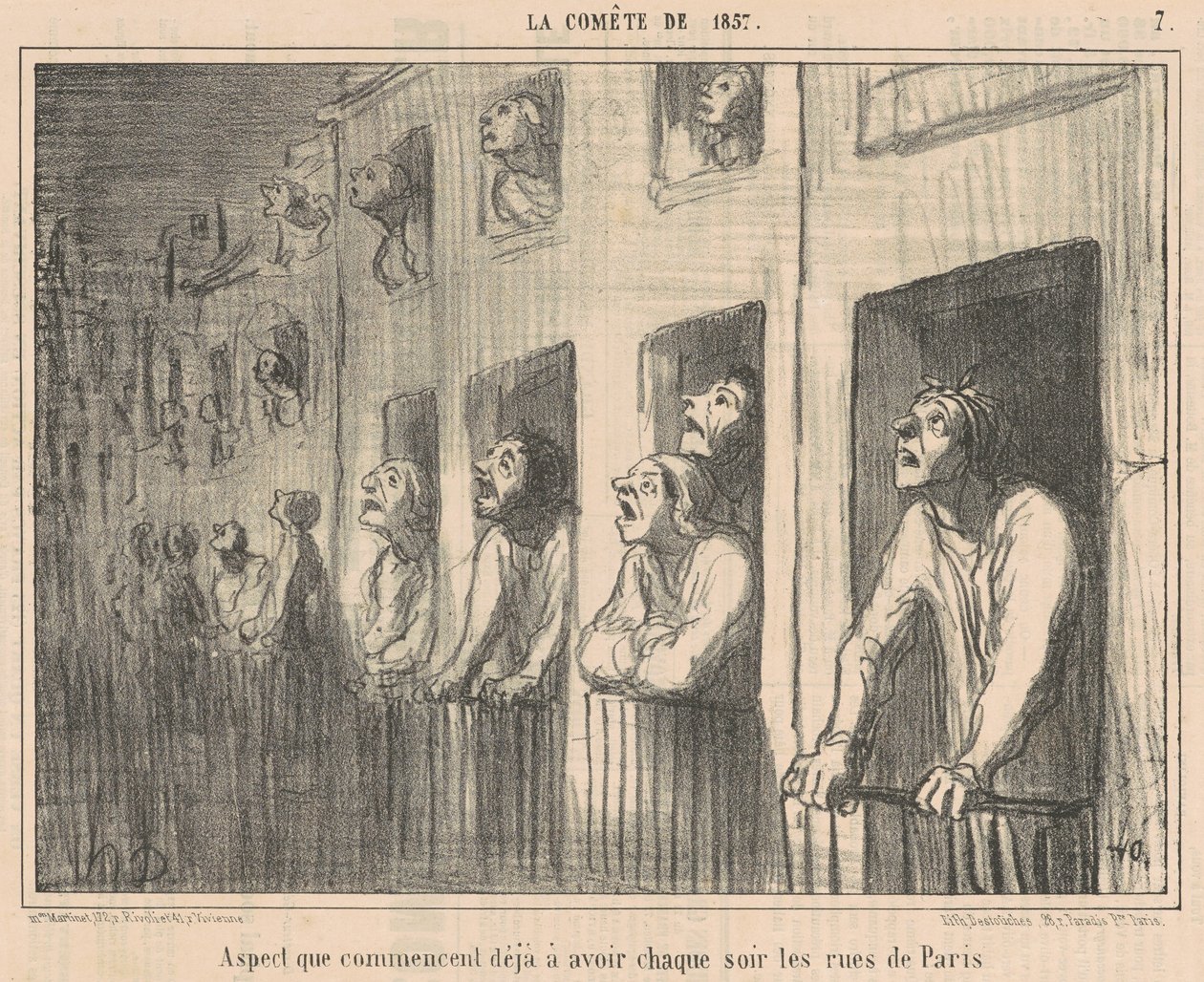Vishnu naismuodossa Mohini kantamassa Amritaa jumalille tekijältä Honoré Daumier