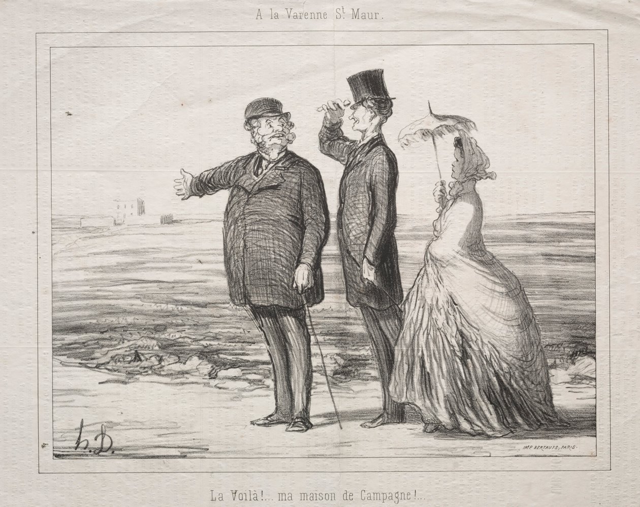 Varenne-Saint-Maurissa: Katso! Tässä se on, taloni maalla!, 1862. tekijältä Honoré Daumier