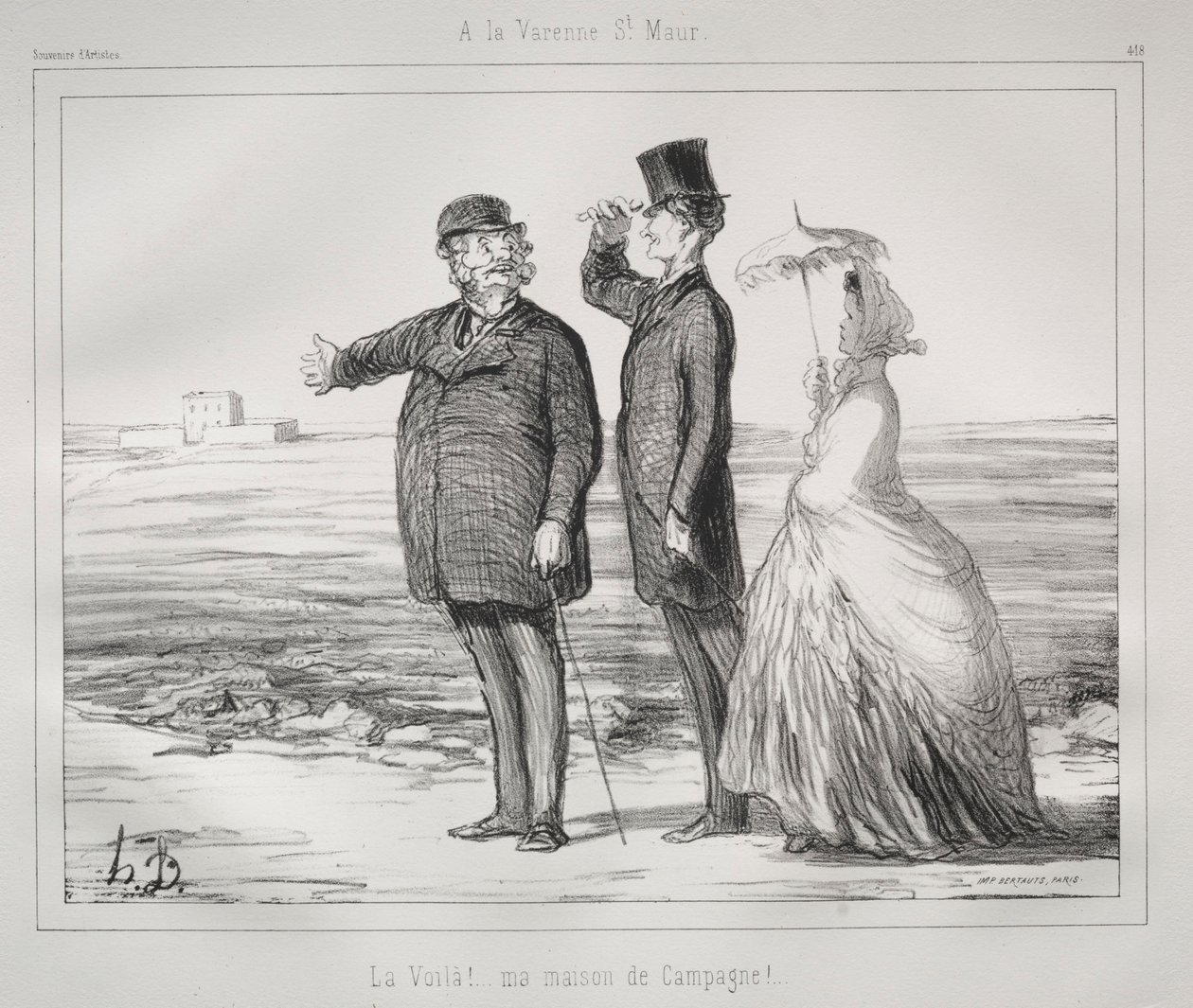 Varenne, Saint-Maur tekijältä Honoré Daumier