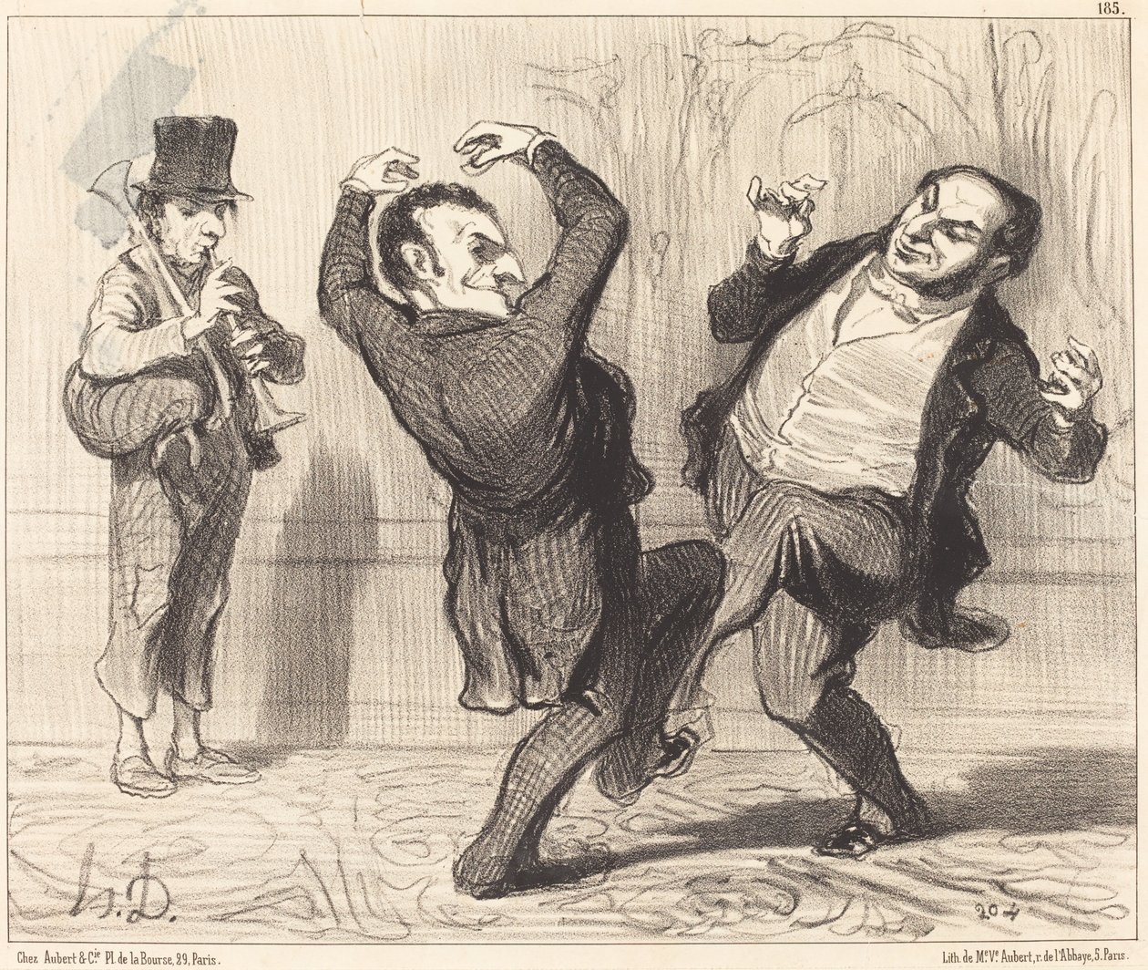 Suuruutensa ansiosta Seinen rantaan... tekijältä Honoré Daumier