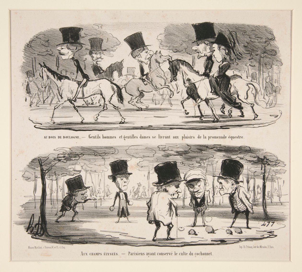 Bois de Boulognessa tekijältä Honoré Daumier