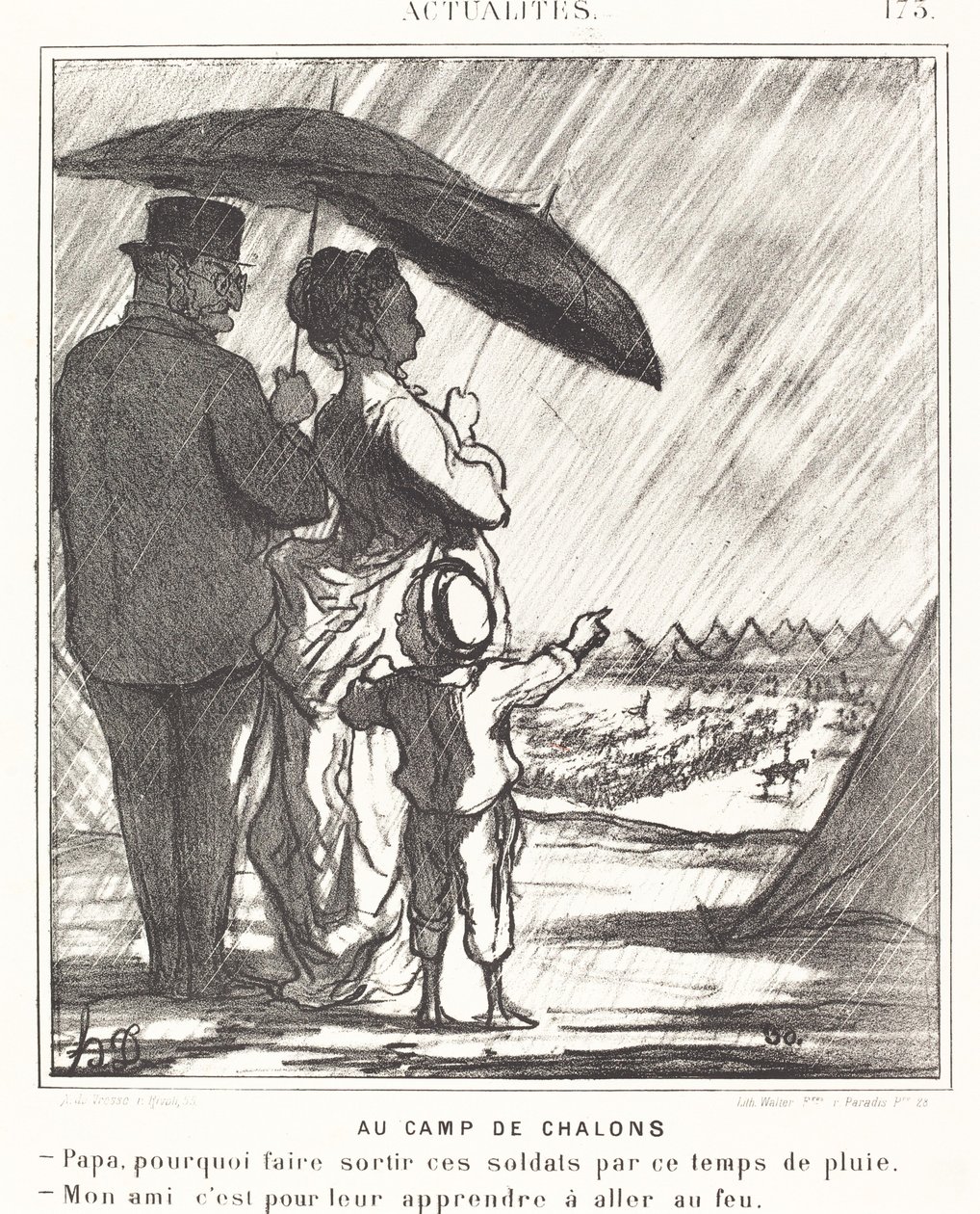 Camp de Chalonsissa tekijältä Honoré Daumier