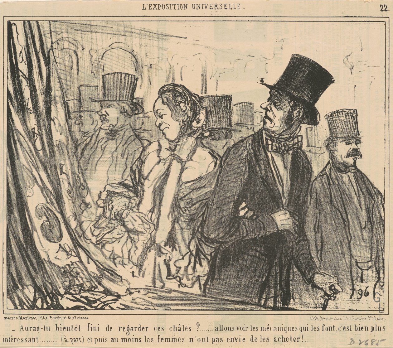 Lopetatko pian näiden huivien katselun? tekijältä Honoré Daumier