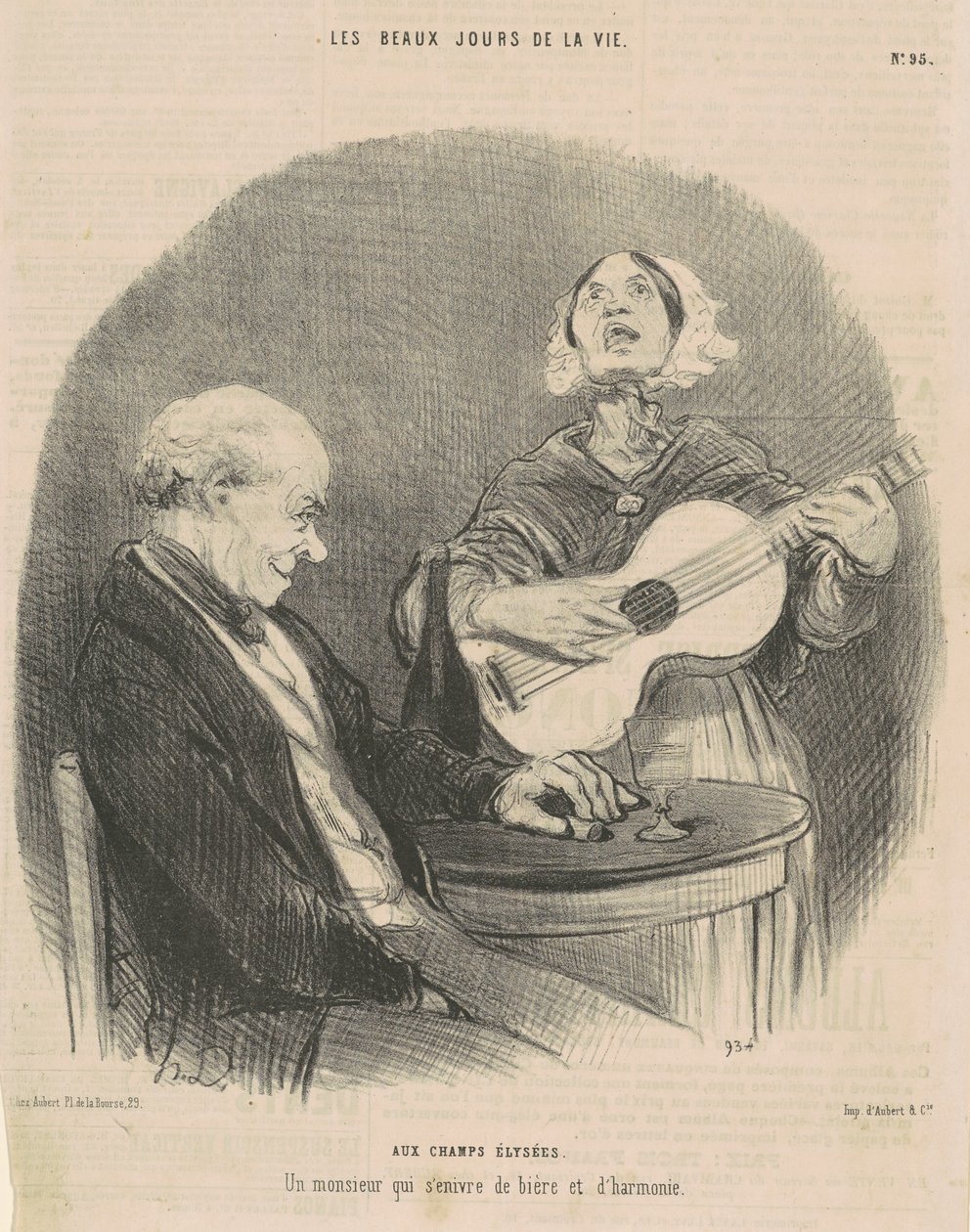Champs Elyséesille tekijältä Honoré Daumier