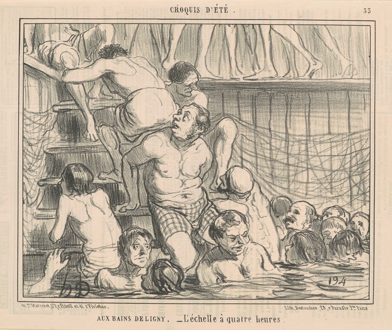 Delignyn kylpylöissä tekijältä Honoré Daumier