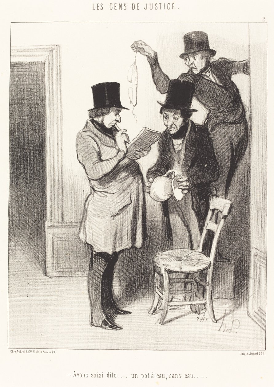 Otimme tähän... vesipannun, ilman vettä tekijältä Honoré Daumier
