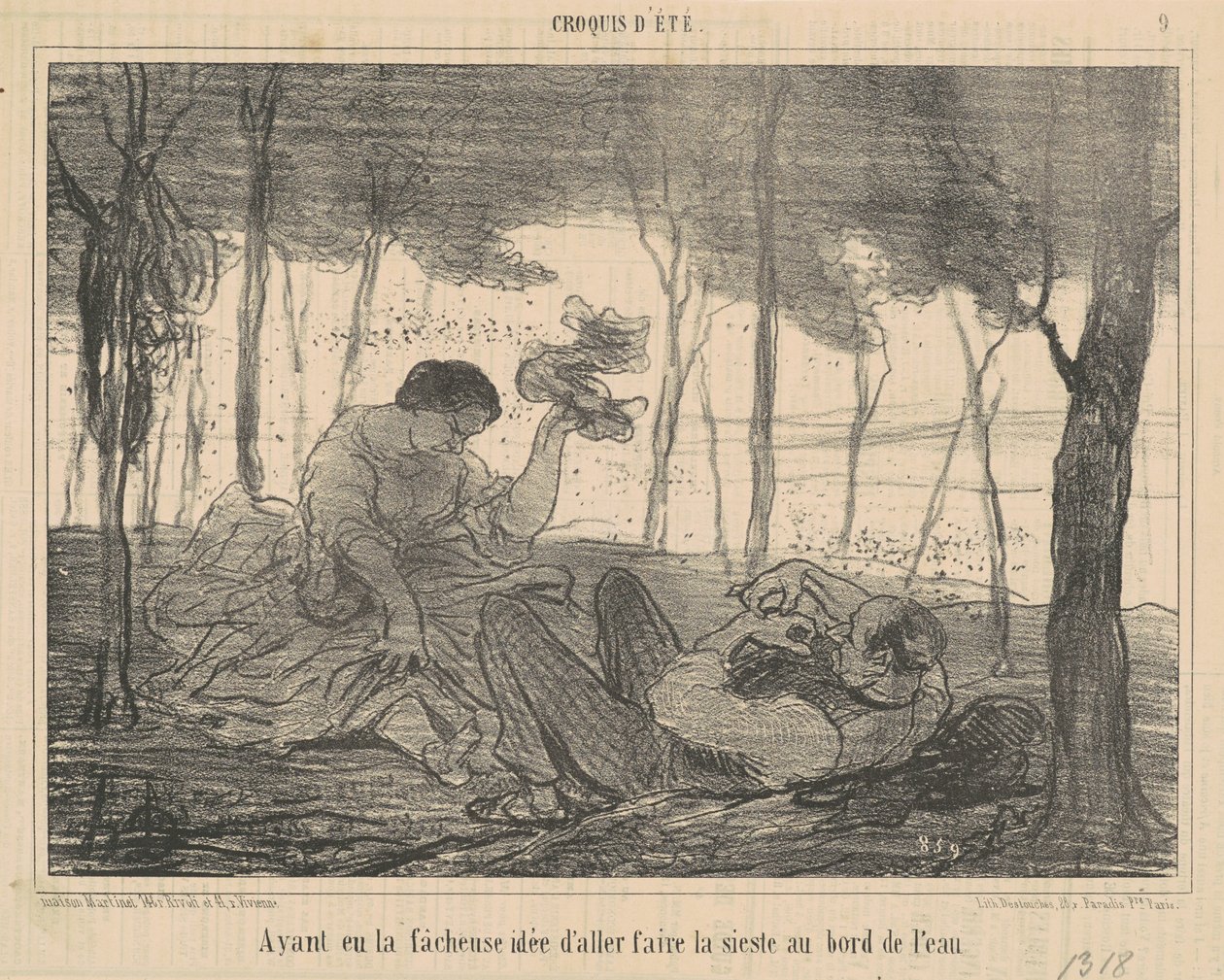 Minulla oli valitettava ajatus mennä... veden rajalle tekijältä Honoré Daumier
