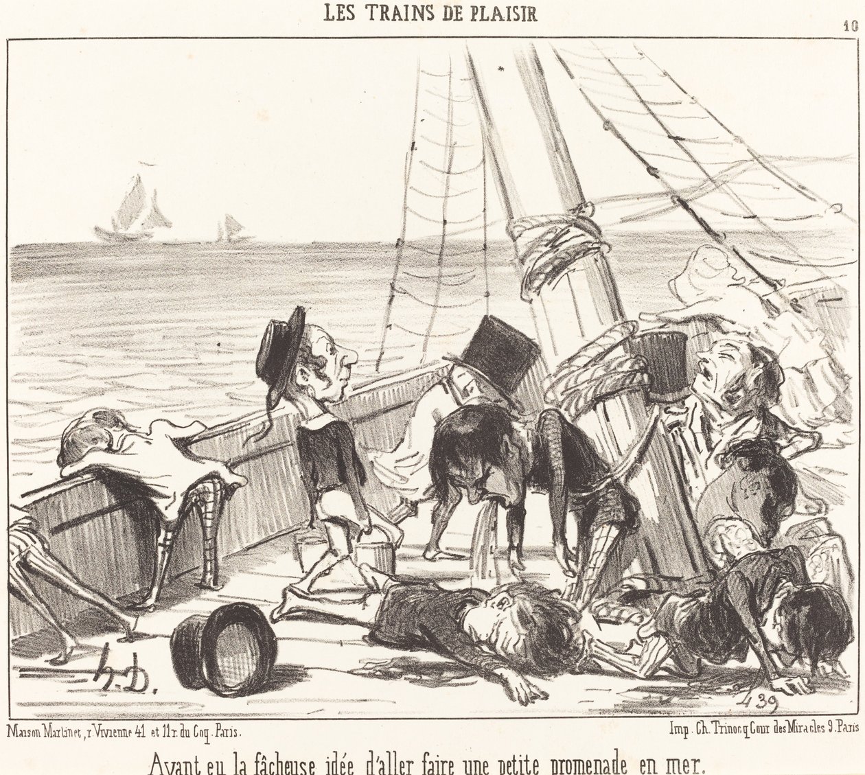Minulla oli valitettava ajatus mennä... merelle tekijältä Honoré Daumier