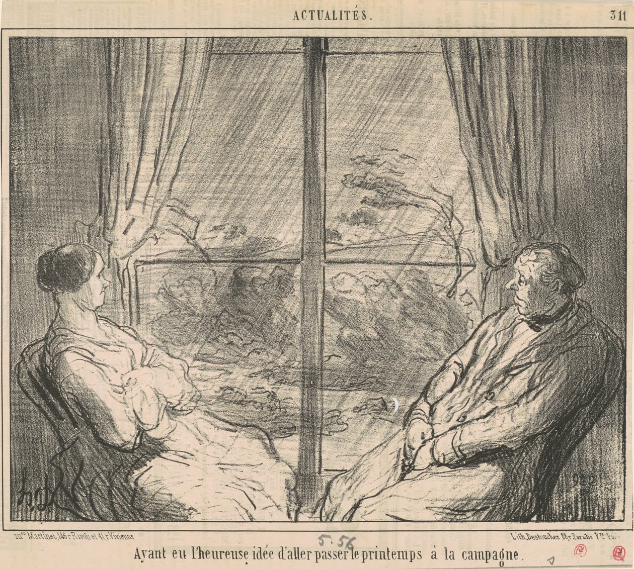 Minulla oli ajatus lähteä... tekijältä Honoré Daumier