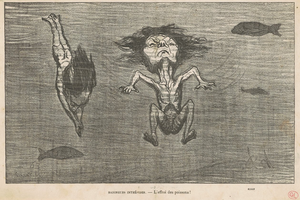 Pelottomia uimareita tekijältä Honoré Daumier