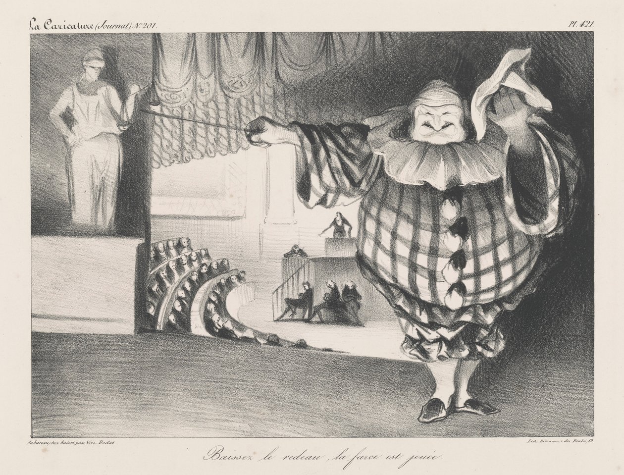 Laske verho, farssi on päättynyt tekijältä Honoré Daumier