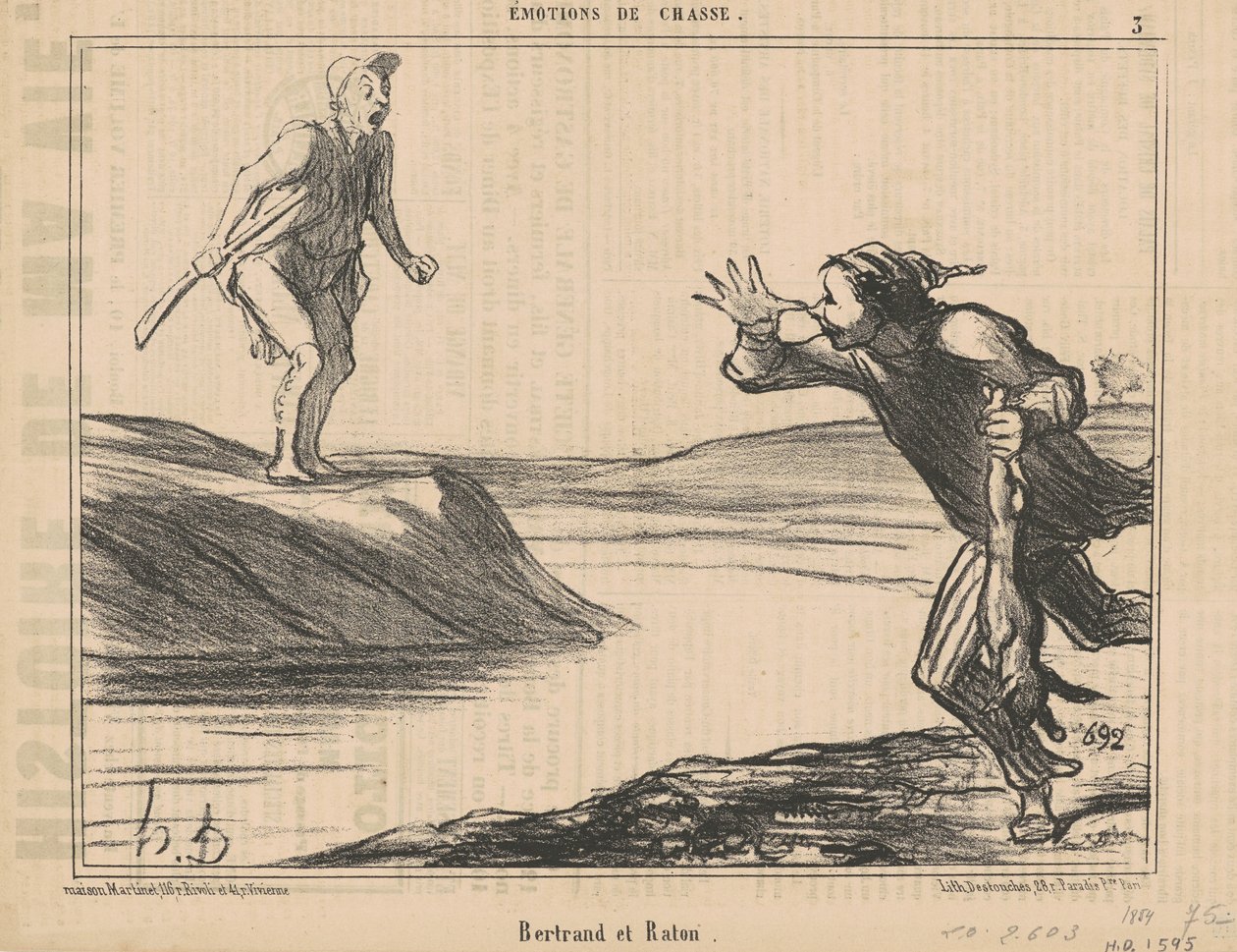 Bertrand ja Raton tekijältä Honoré Daumier