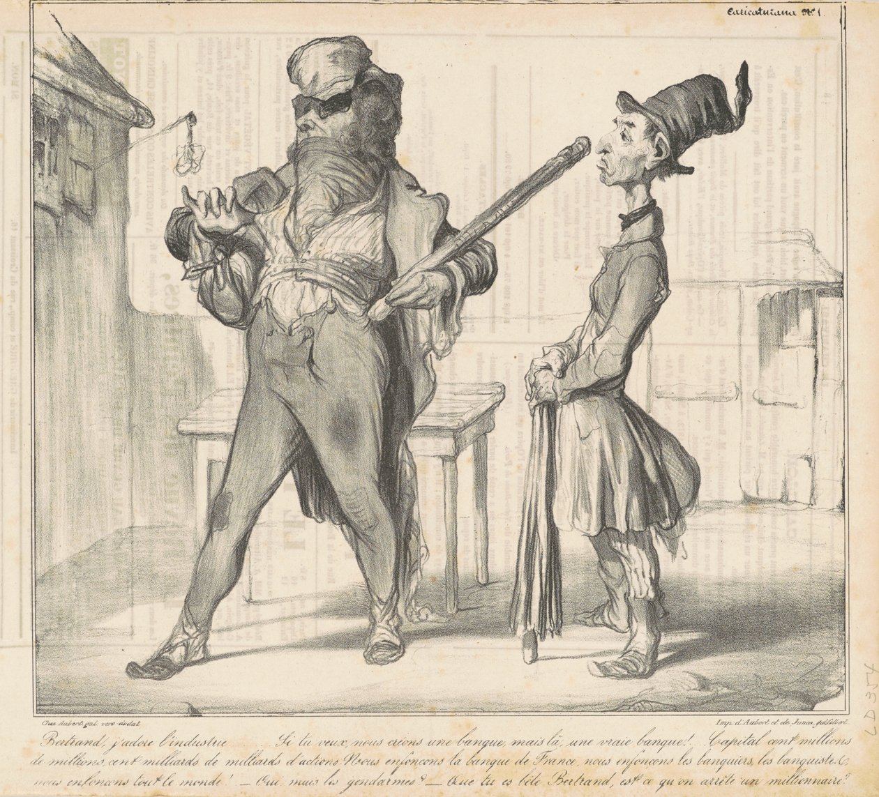 Bertrand, rakastan alaa... tekijältä Honoré Daumier