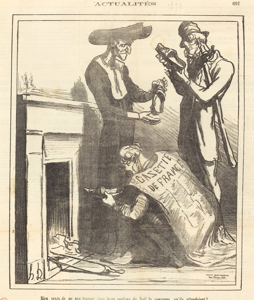 Todella järkyttynyt, kun en löytänyt... kruunua... tekijältä Honoré Daumier