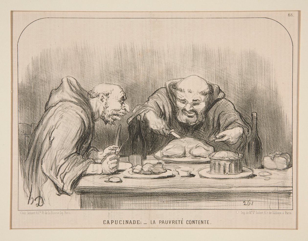 Capucinade: - Tyytyväinen köyhyys, ajankohtaisten numero 88 tekijältä Honoré Daumier