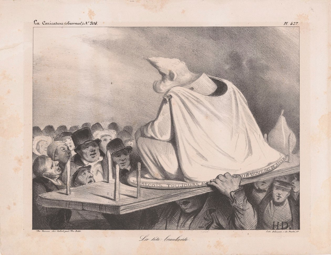 Karikatyyri Louis Philippe I:stä 1773-1850, Ranskan kuningas, 1834. tekijältä Honoré Daumier