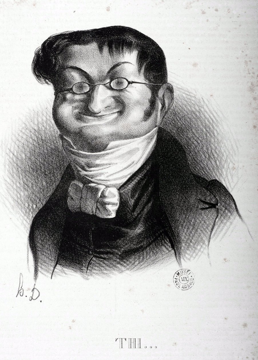 Sarjakuva: Adolphe Thiers (1797-1877), ranskalainen valtiomies. Honore Daumierin (1808-1879) piirustus. Arbaud-museo. tekijältä Honoré Daumier