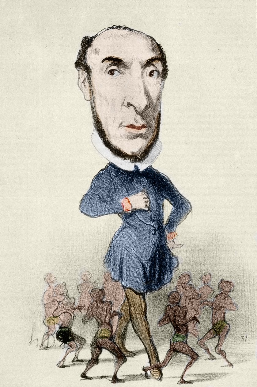 Sarjakuva Victor Schoelcherista (1804-1893) ja orjuuden poistamisesta - Honore Daumier. tekijältä Honoré Daumier