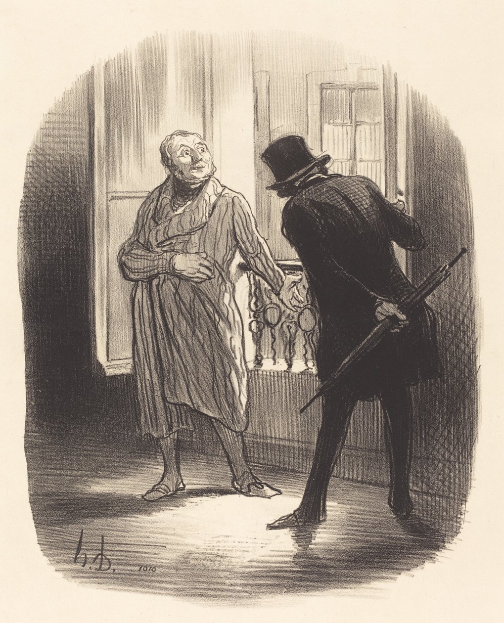 Tämä majoitus on vähän kallis Place Royalelle... tekijältä Honoré Daumier
