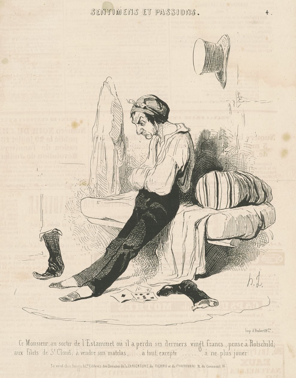Tämä herrasmies estamintin uloskäynnissä... tekijältä Honoré Daumier