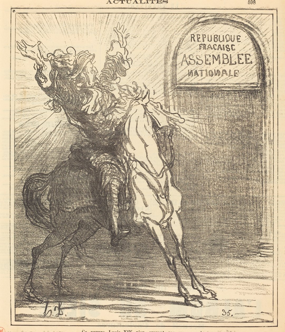 Tämä köyhä Louis XIV ei usko silmiään tekijältä Honoré Daumier