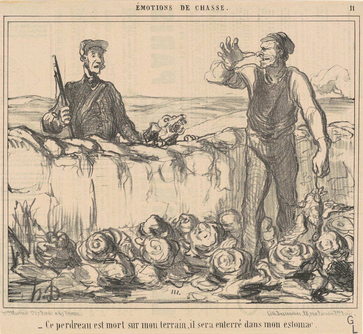 Tämä pelto kuoli maassani... tekijältä Honoré Daumier