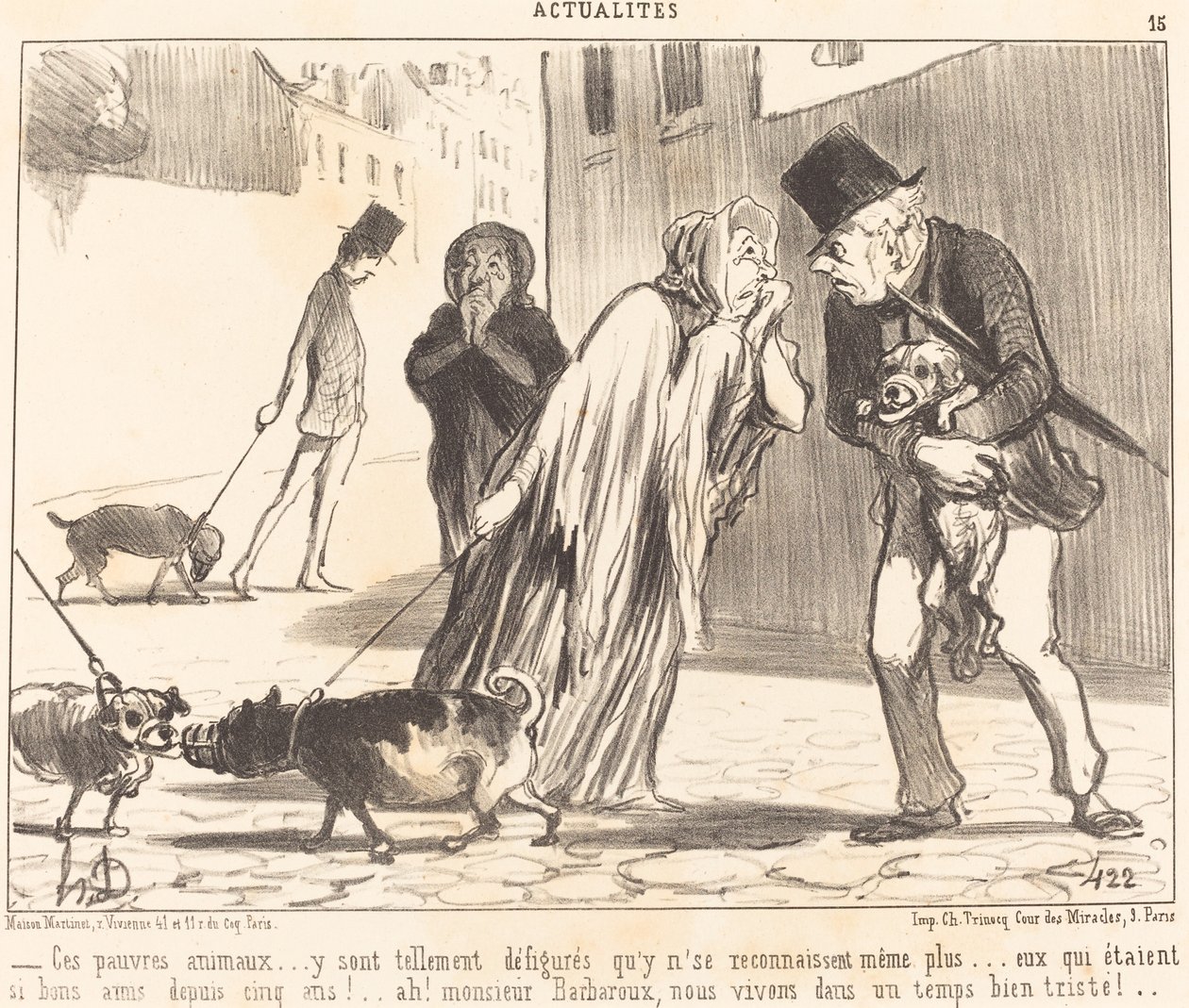 Nämä köyhät eläimet... eivät tunnista toisiaan... enää... tekijältä Honoré Daumier