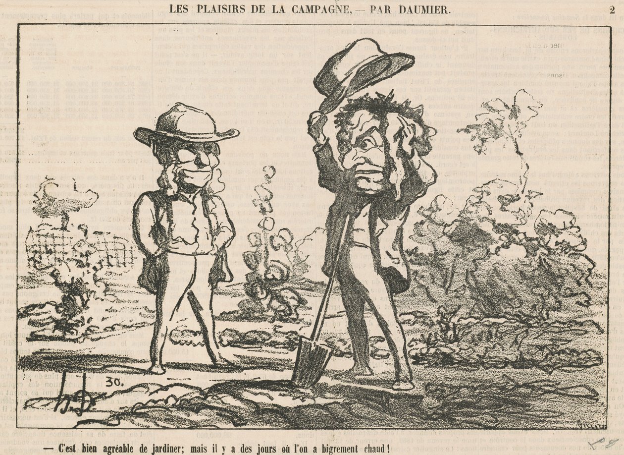 Puutarhassa on kiva olla tekijältä Honoré Daumier