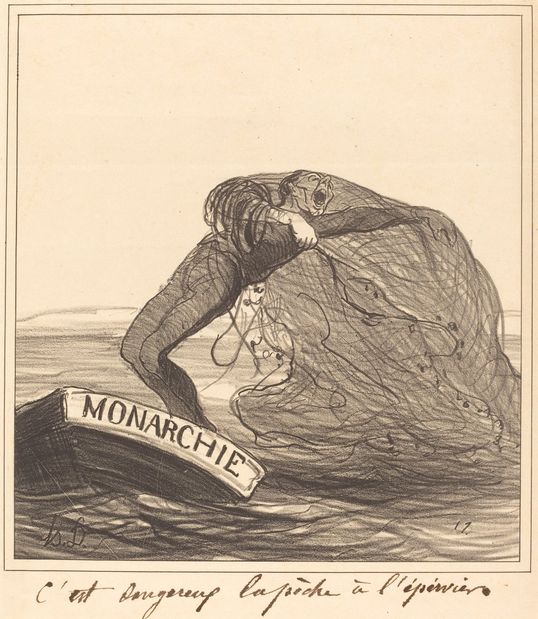 Se on vaarallista, heitetty verkkokalastus tekijältä Honoré Daumier