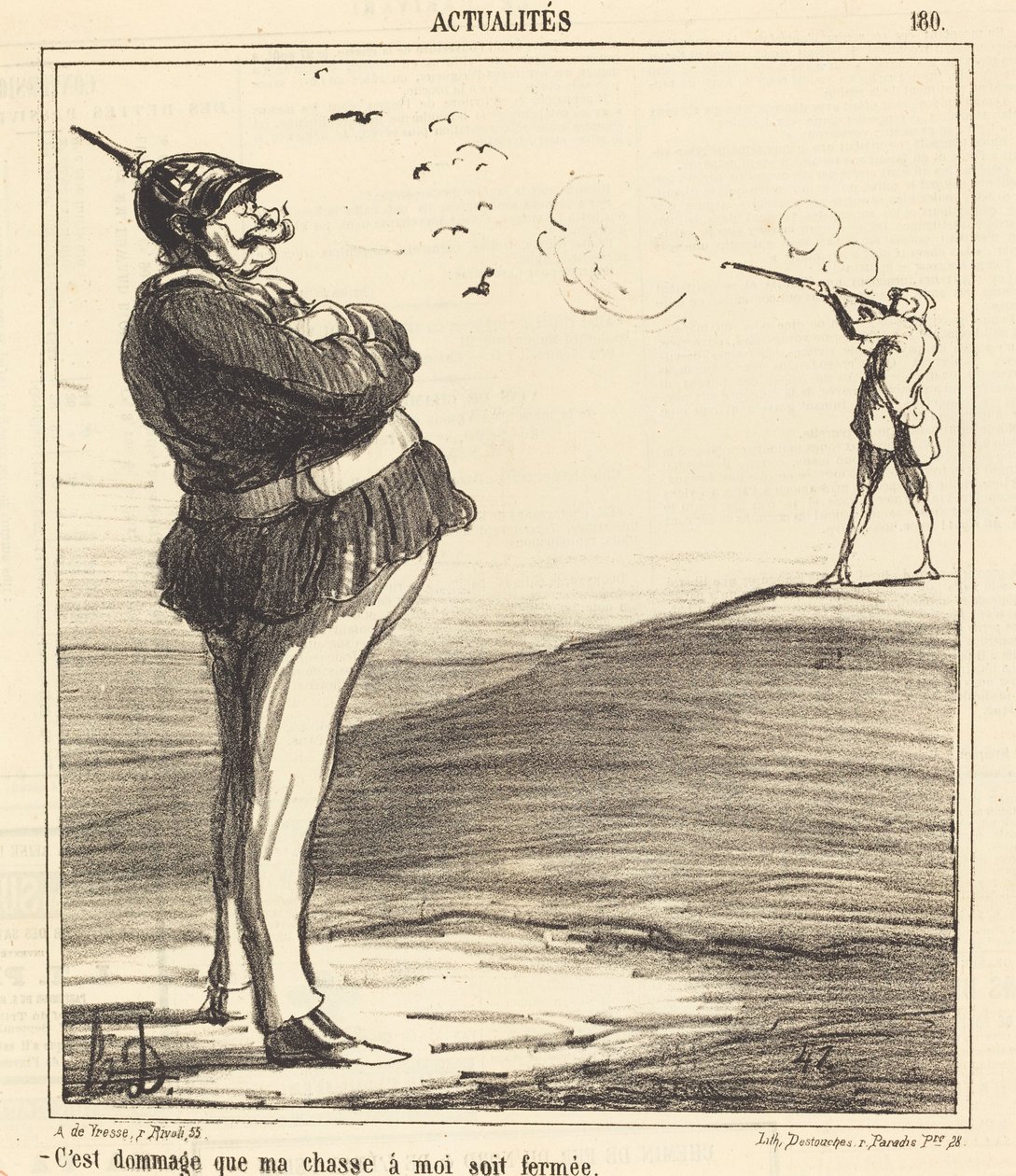 Harmi, että metsästykseni minulle on päättynyt tekijältä Honoré Daumier