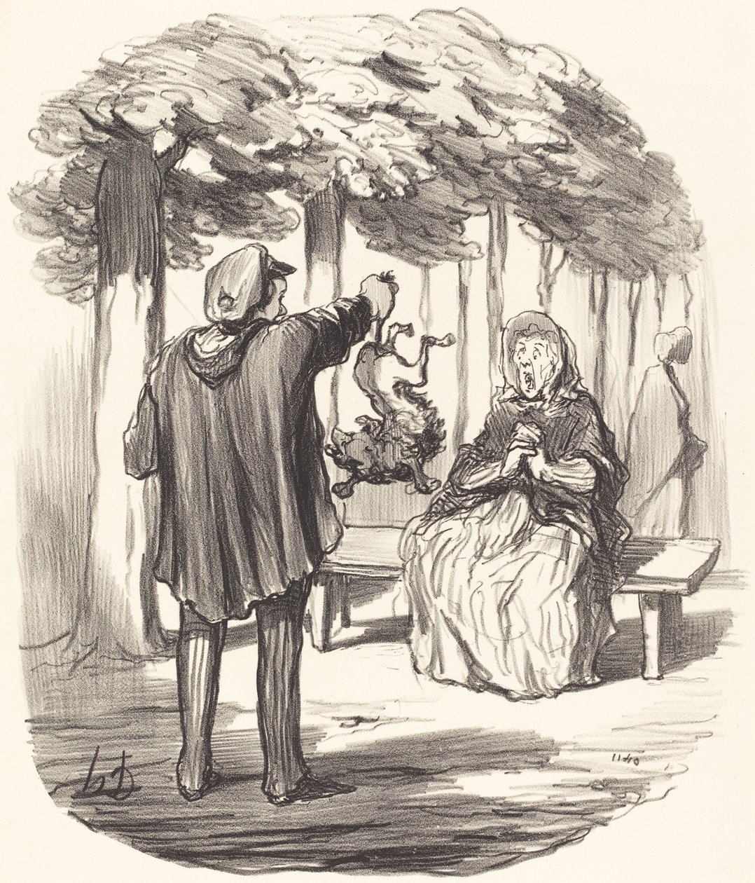 Oletko siellä? tekijältä Honoré Daumier