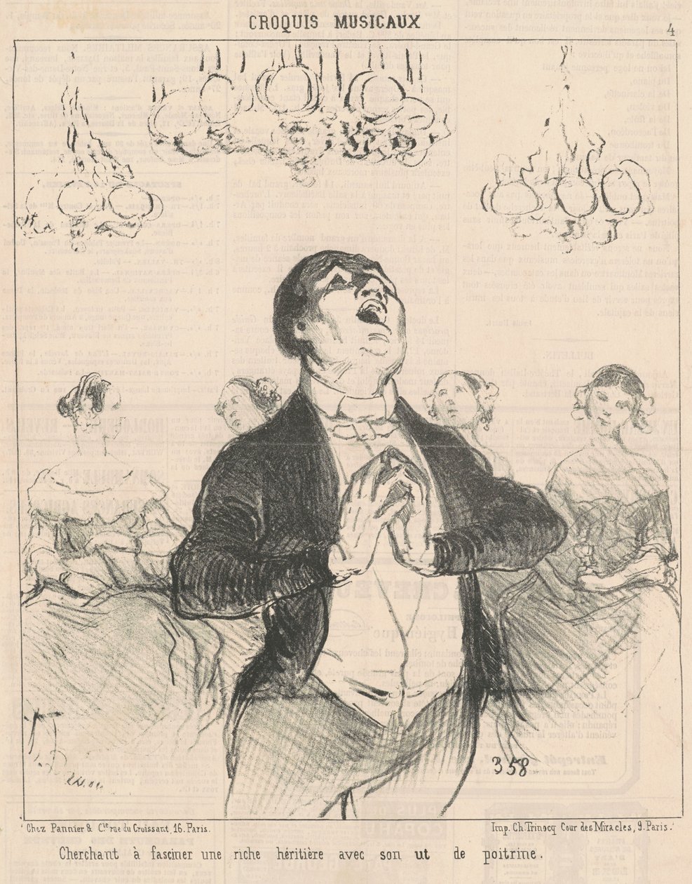 Pyrkiessään kiehtomaan varakkaita... tekijältä Honoré Daumier