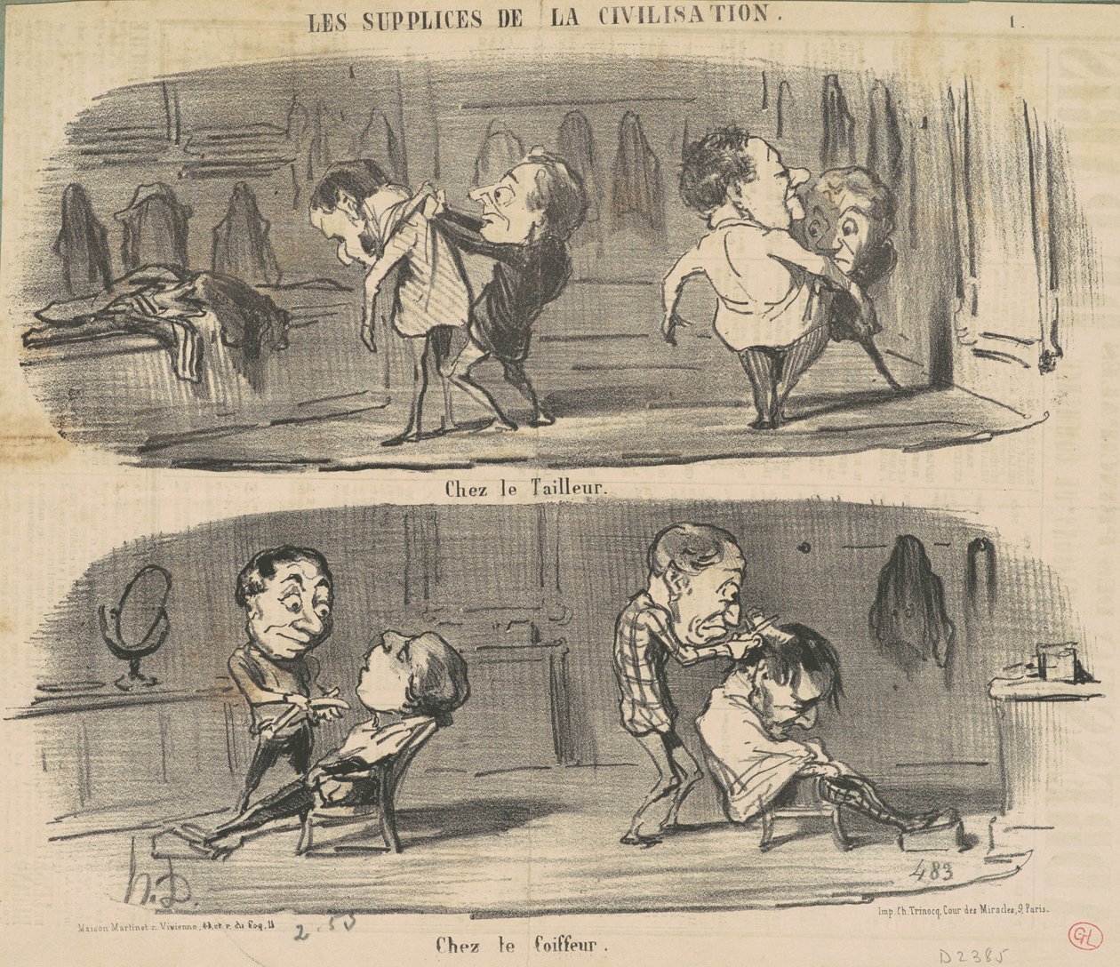 Räätälöillä kampaajalla tekijältä Honoré Daumier