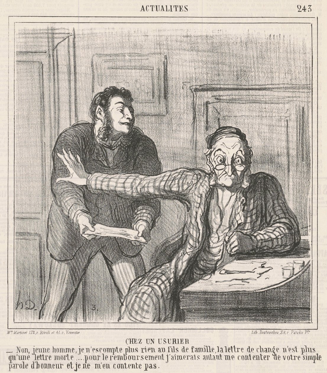 Rahanlainaajan luona tekijältä Honoré Daumier