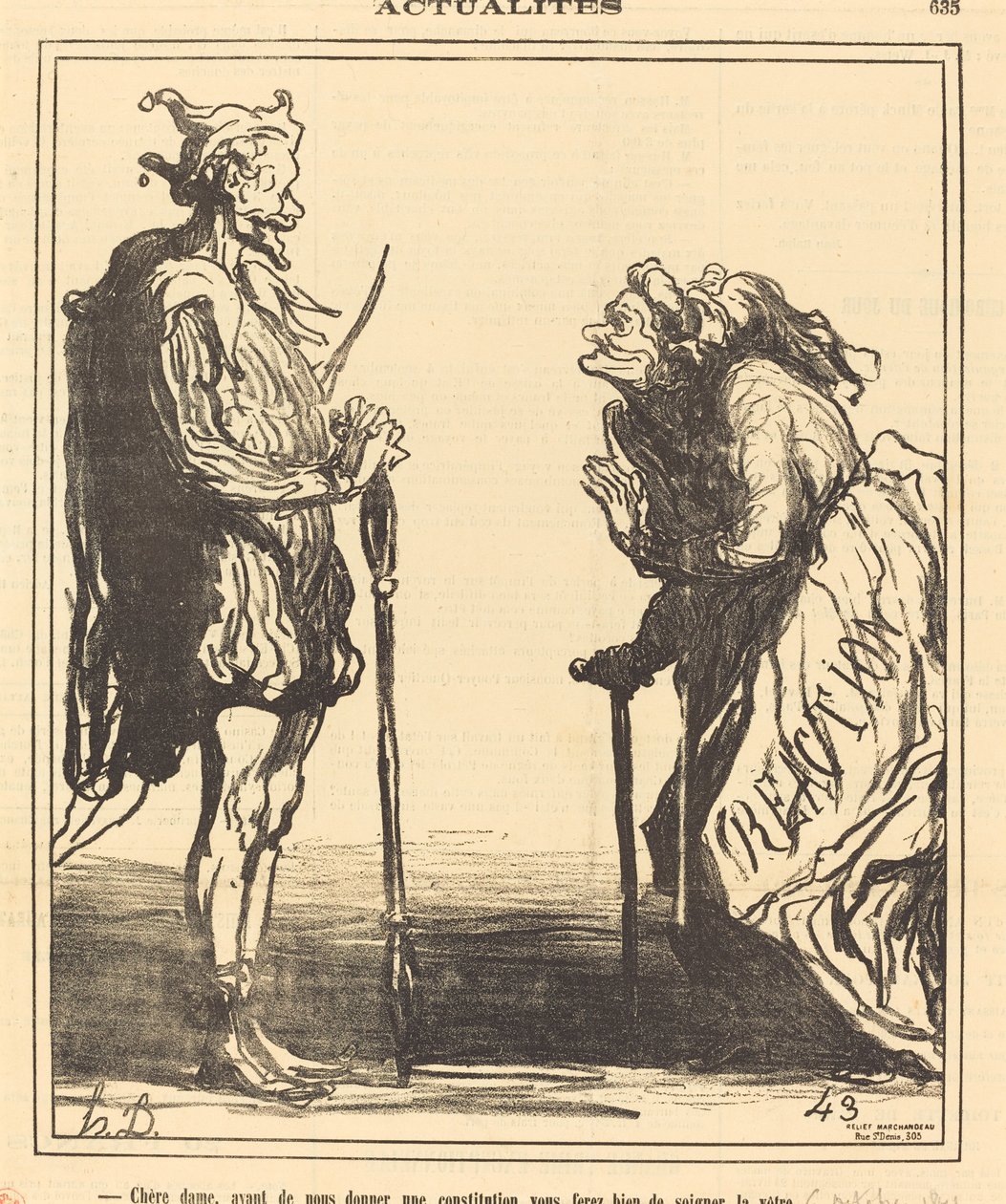 Rakas rouva, ennen kuin annat meille... tekijältä Honoré Daumier
