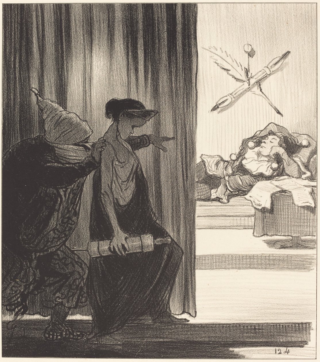 Mimi Véron työnsi Clytemnestraa... tekijältä Honoré Daumier