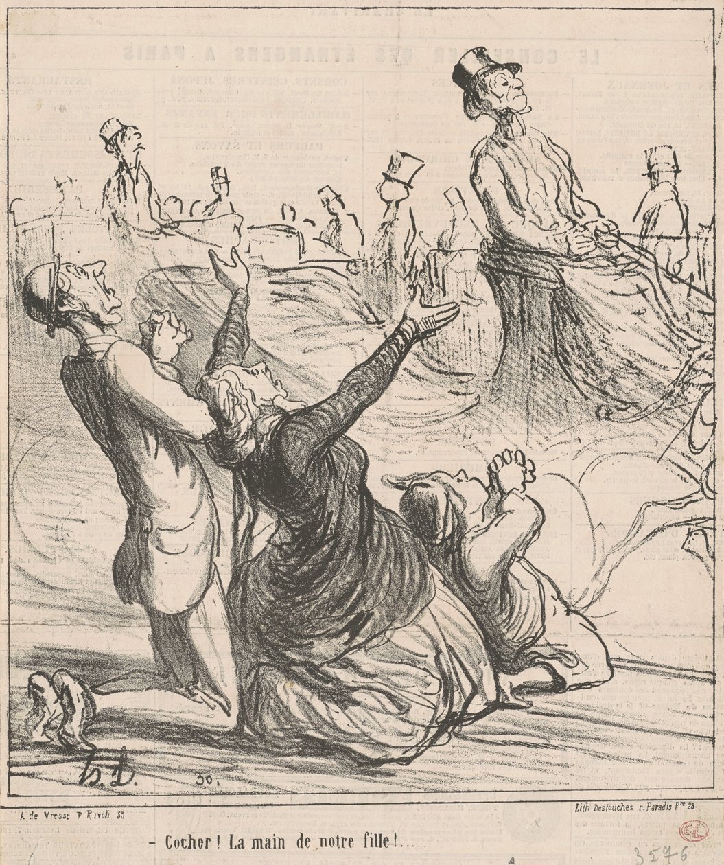Tarkistaa! Tyttäremme käsi! tekijältä Honoré Daumier