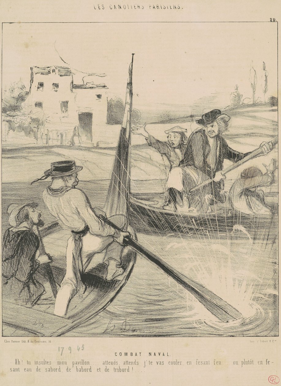 Taistele laivasto tekijältä Honoré Daumier