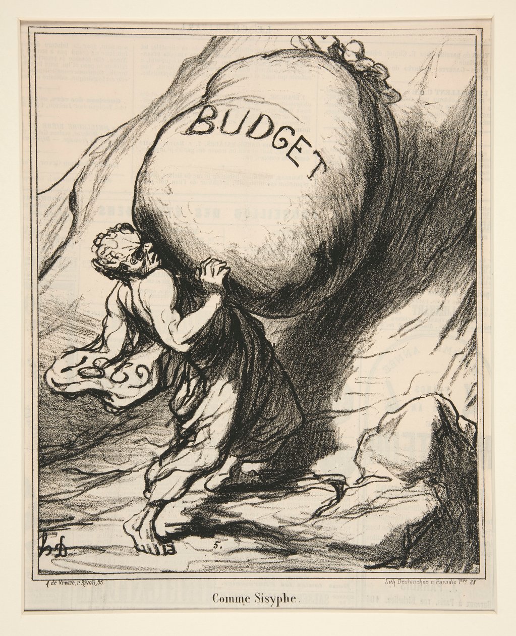 Kuten Sisyphus, Actualitesista tekijältä Honoré Daumier