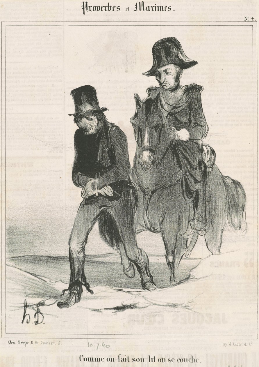 Kun pedaamme sänkymme, makaamme tekijältä Honoré Daumier