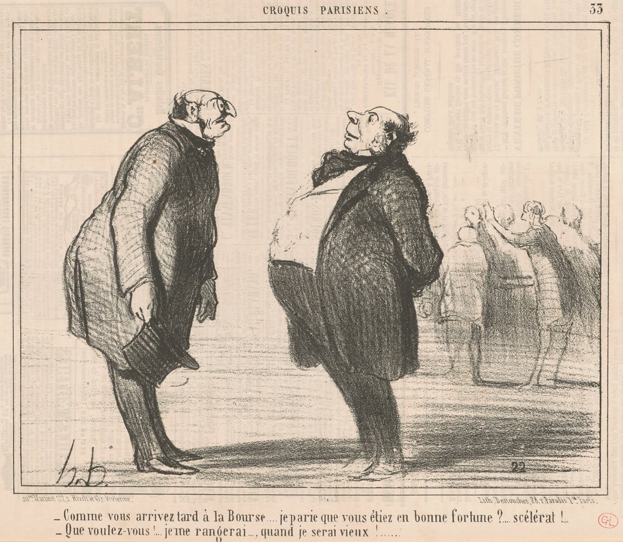 Kun tulet myöhään pörssiin... tekijältä Honoré Daumier