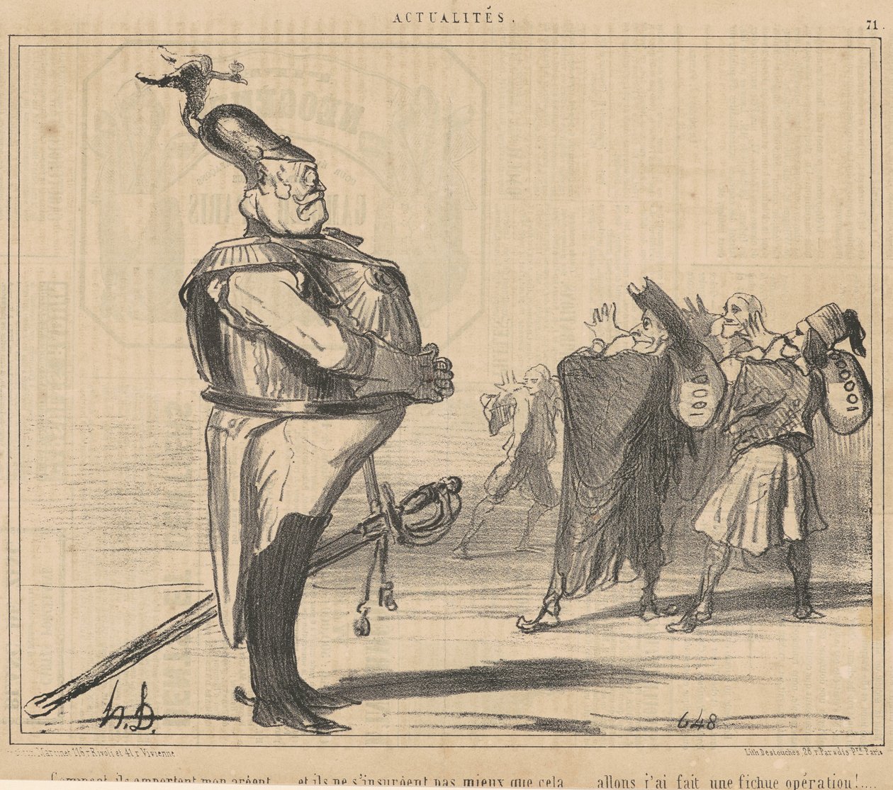 Kuinka, he vievät rahani pois... tekijältä Honoré Daumier